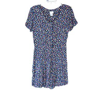 Vintage 90's Studio Wear Blue Floral Romper M